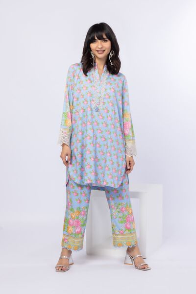 Printed | Crosshatch Raw Silk | Pants | GBP 20.00