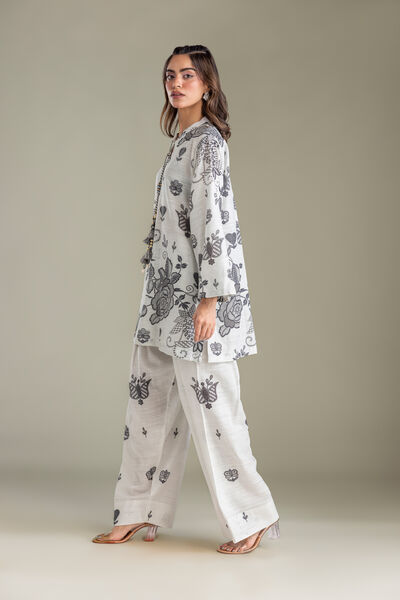 Printed | Light Khaddar | White Printed Shalwar | GBP 30.00