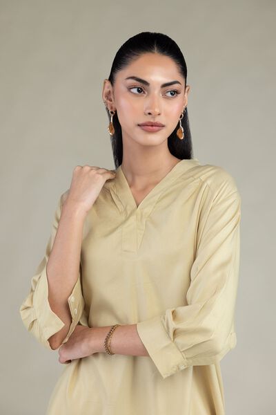 Embroidered | Viscose Crepe | Short V-Neck Blouse | GBP 25.00