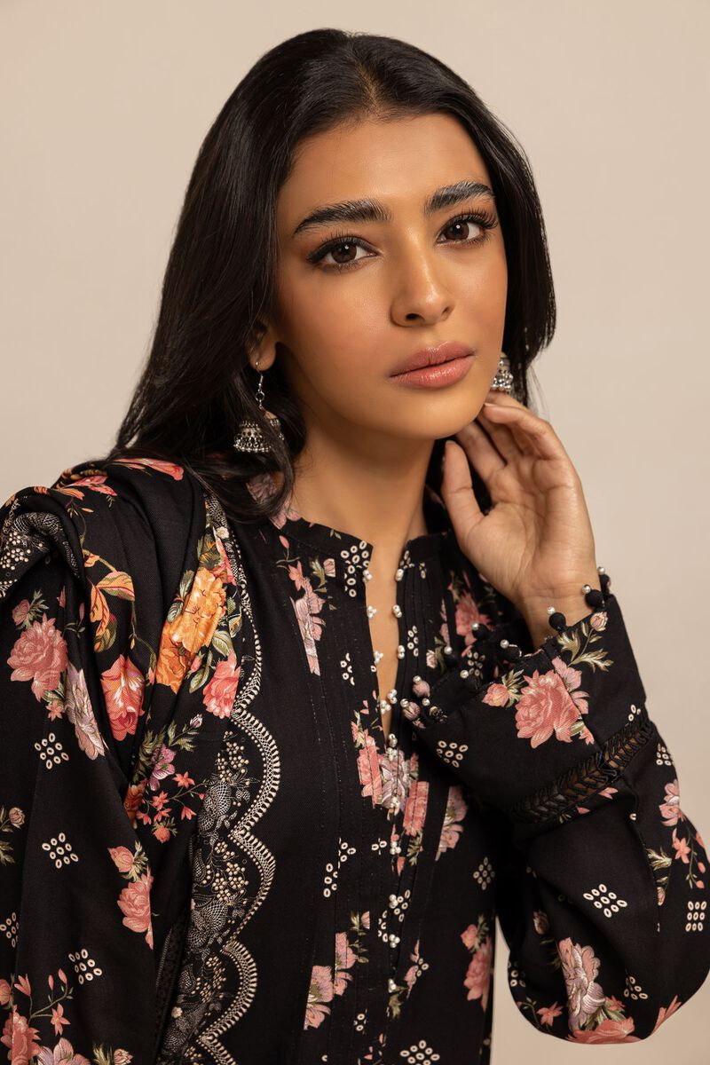 Printed | Printed Viscose Satin | Fabrics 3 Piece | null