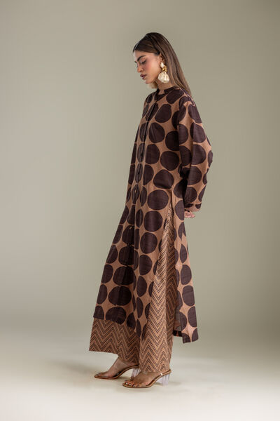 Printed | Light Khaddar | Brown Khaddar Pants | GBP 25.00