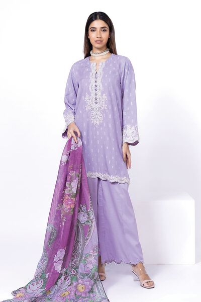 Enbroidered | Self Denier Jacquard | Tailored 3 Piece | GBP 37.50