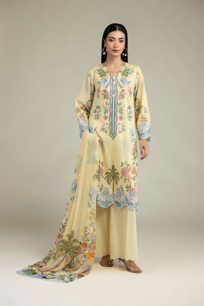 Embroidered | Cambric | Fabrics 3 Piece | GBP 50.00