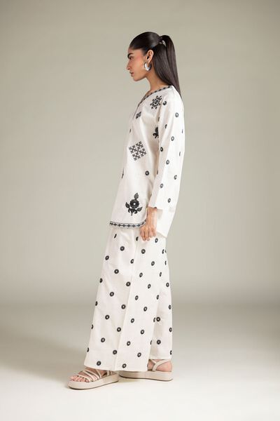 Textured Cotton | Trousers | GBP 20.00