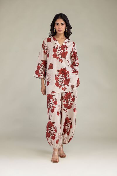 Printed | Cambric | Floral Cambric Trousers | GBP 10.00