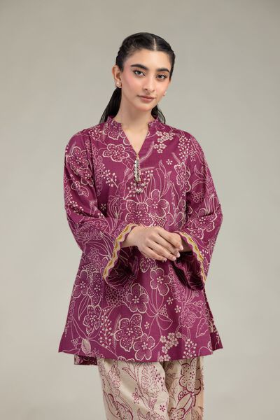 Printed | Cotton Dobby | Short Floral Kurta | GBP 20.00
