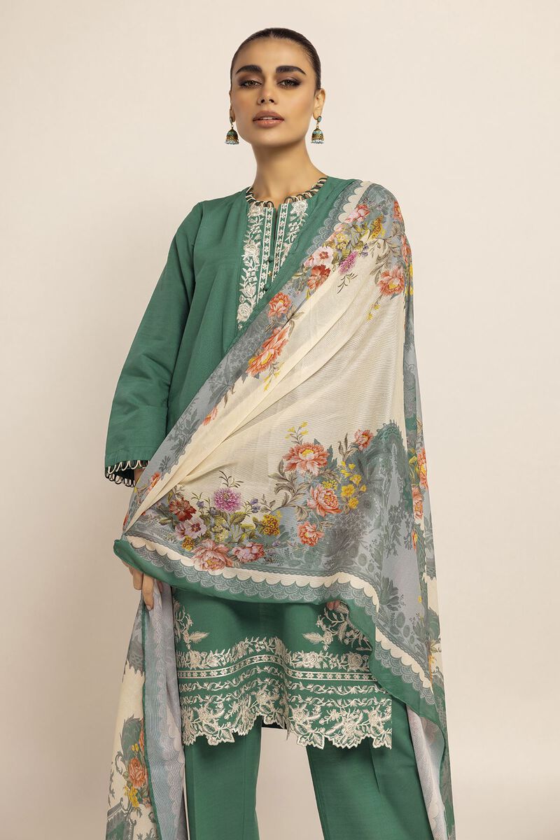 Embroidered | Crosshatch | Fabrics 3 Piece | null