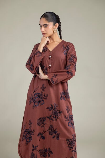 Embroidered | Cambric | Cambric Floral Kurta | GBP 50.00
