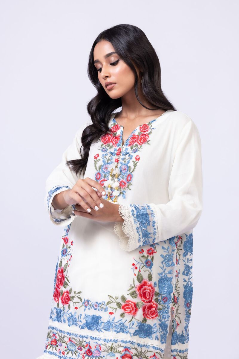 Embroidered | Polyester Crinkle Chiffon | Kurta | GBP 19.50