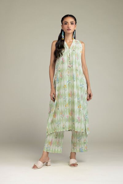 Printed | Cambric | Floral Mint Pants | GBP 25.00