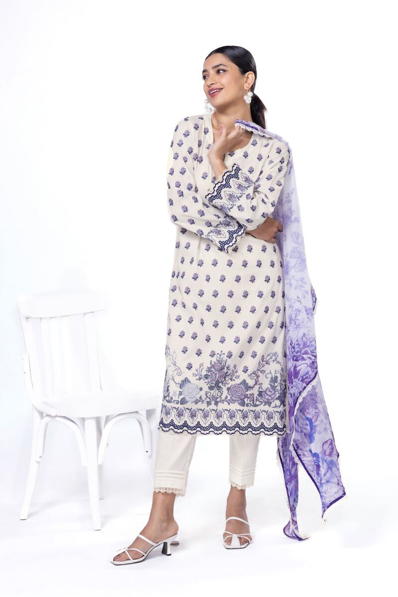 Embroidered | Dobby | Fabrics 3 Piece | GBP 32.50