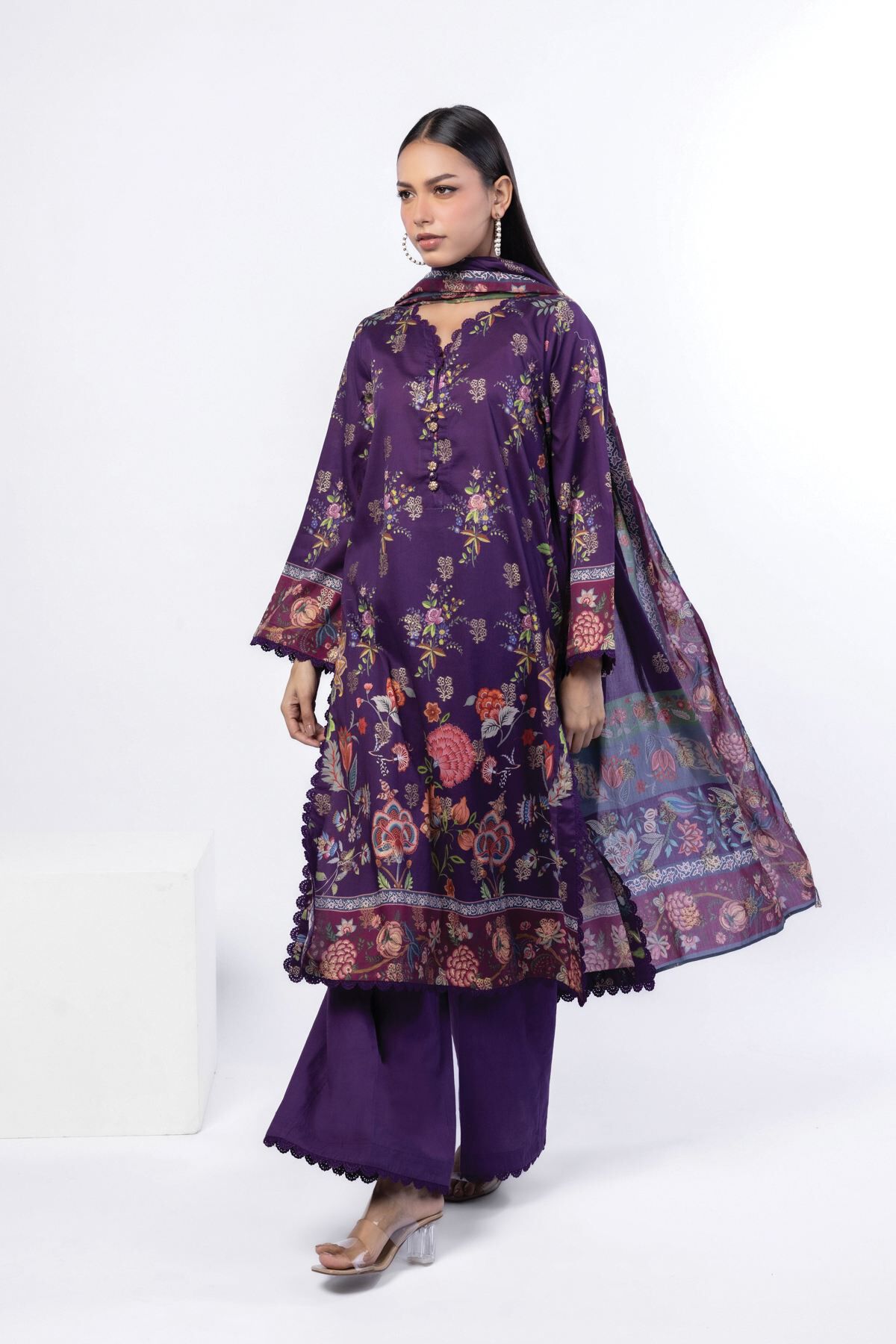 Buy Tailored 3 Piece | 0.0 N/A | T-A33-26-106FJ-VG_MULTI | Khaadi