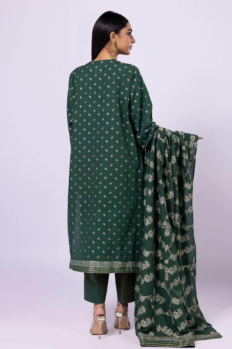 Dyed | Cotton Brosha Jacquard | Fabrics 3 Piece | null