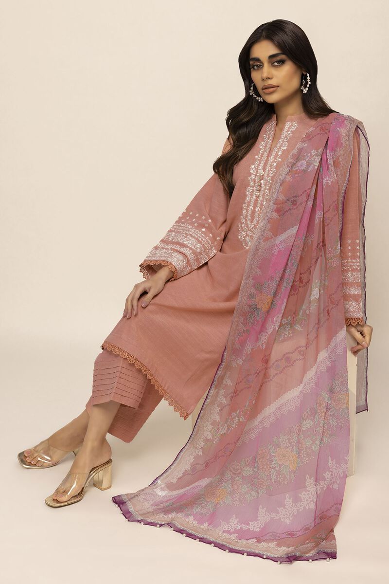 Embroidered | Crosshatch | Fabrics 3 Piece | null