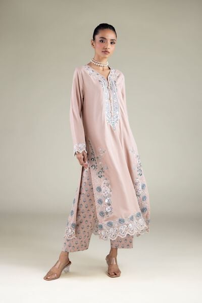 Embroidered | Raw Silk | Pants | GBP 25.00