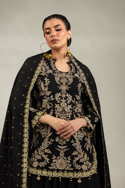 Embroidered | Raw Silk | 3-Piece Co-ord Set | GBP 155.00