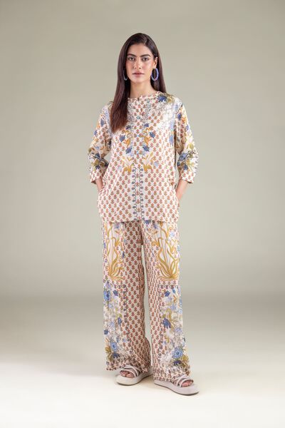 Embroidered | Textured Weave | Trousers | GBP 20.00