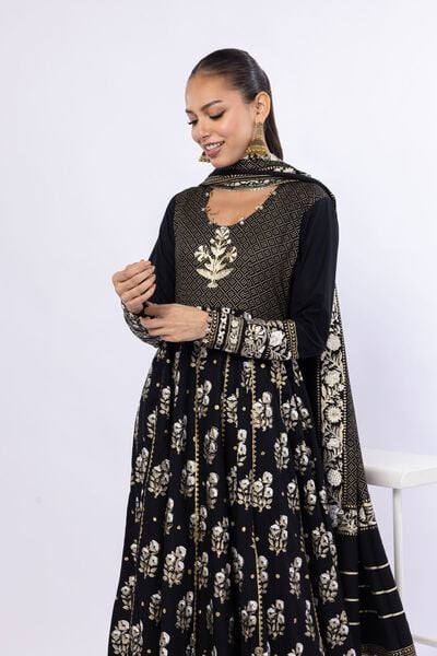Printed | Dull Raw Silk | 3 Piece Co-ord Set | GBP 85.00
