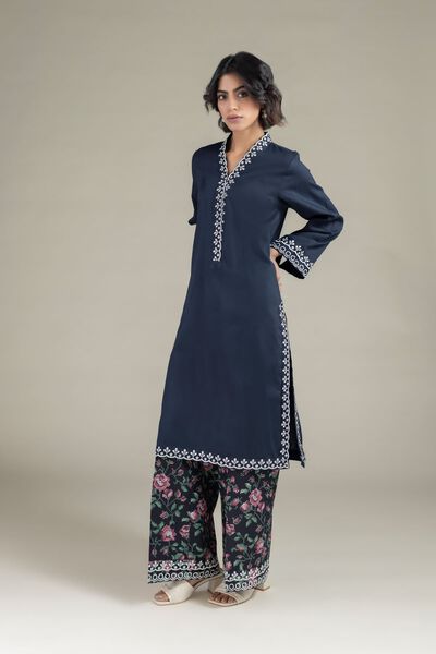 Embroidered | Textured Cotton | Pants | GBP 12.00