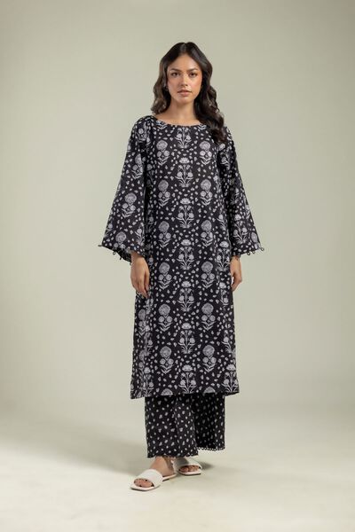 Printed | Cambric | Black Floral Kurta | GBP 10.00