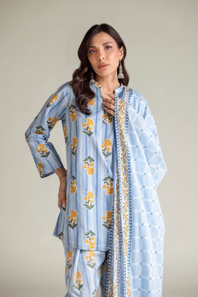 Embroidered | Textured Lawn | Blue Lawn Dupatta | GBP 10.00