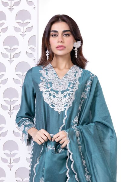 Embroidered | Cotton Net | Dupatta | GBP 9.00