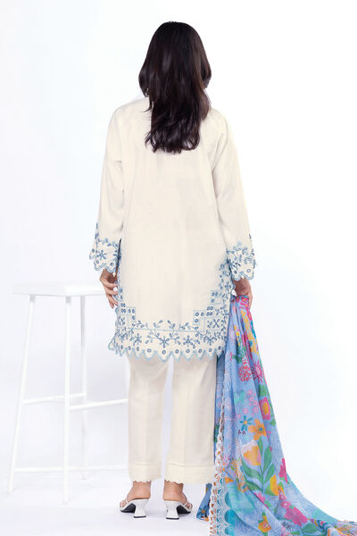 Embroidered | Dull Raw Silk | Tailored 3 Piece | GBP 52.50