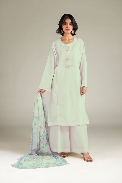 Embroidered | Cotton Dobby | Fabrics 3 Piece | GBP 24.50