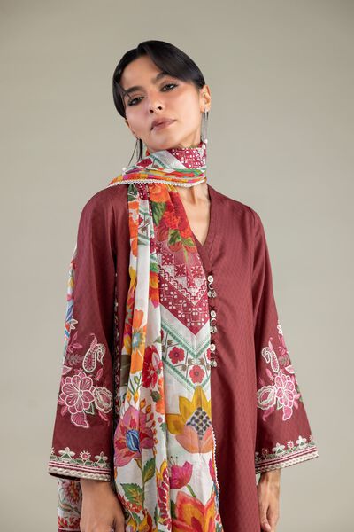Embroidered | Lawn | Floral Lawn Dupatta | GBP 30.00