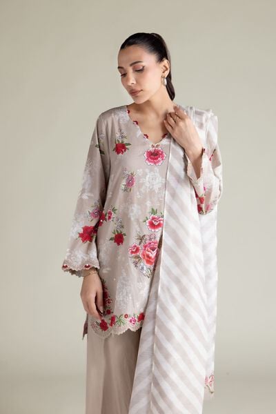 Embroidered | Cambric | Floral Tailored 3-Piece | GBP 70.00