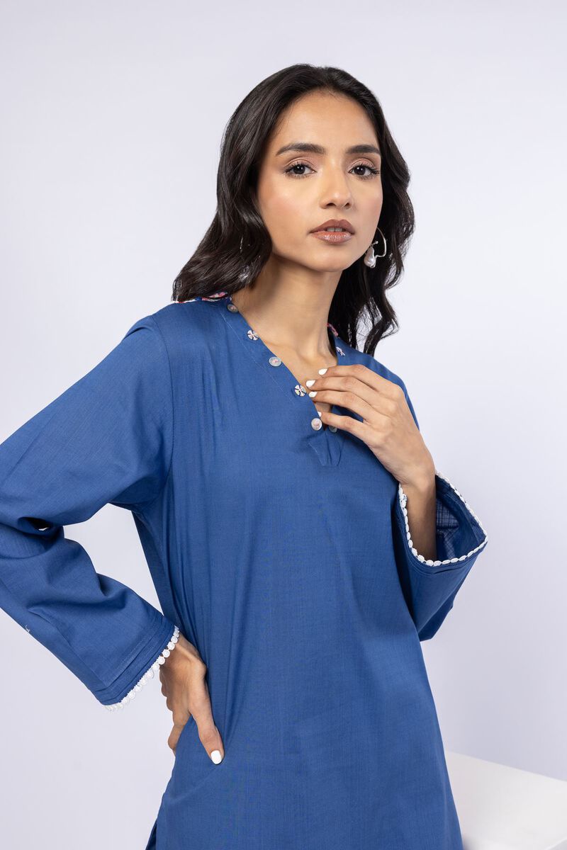 Embroidered | Crosshatch Poplin | Kurta | GBP 25.00