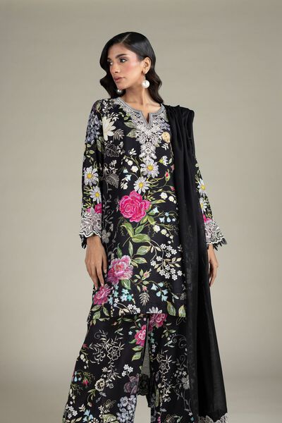 Embroidered | Raw Silk | Three-Piece Tailored Set | GBP 70.00