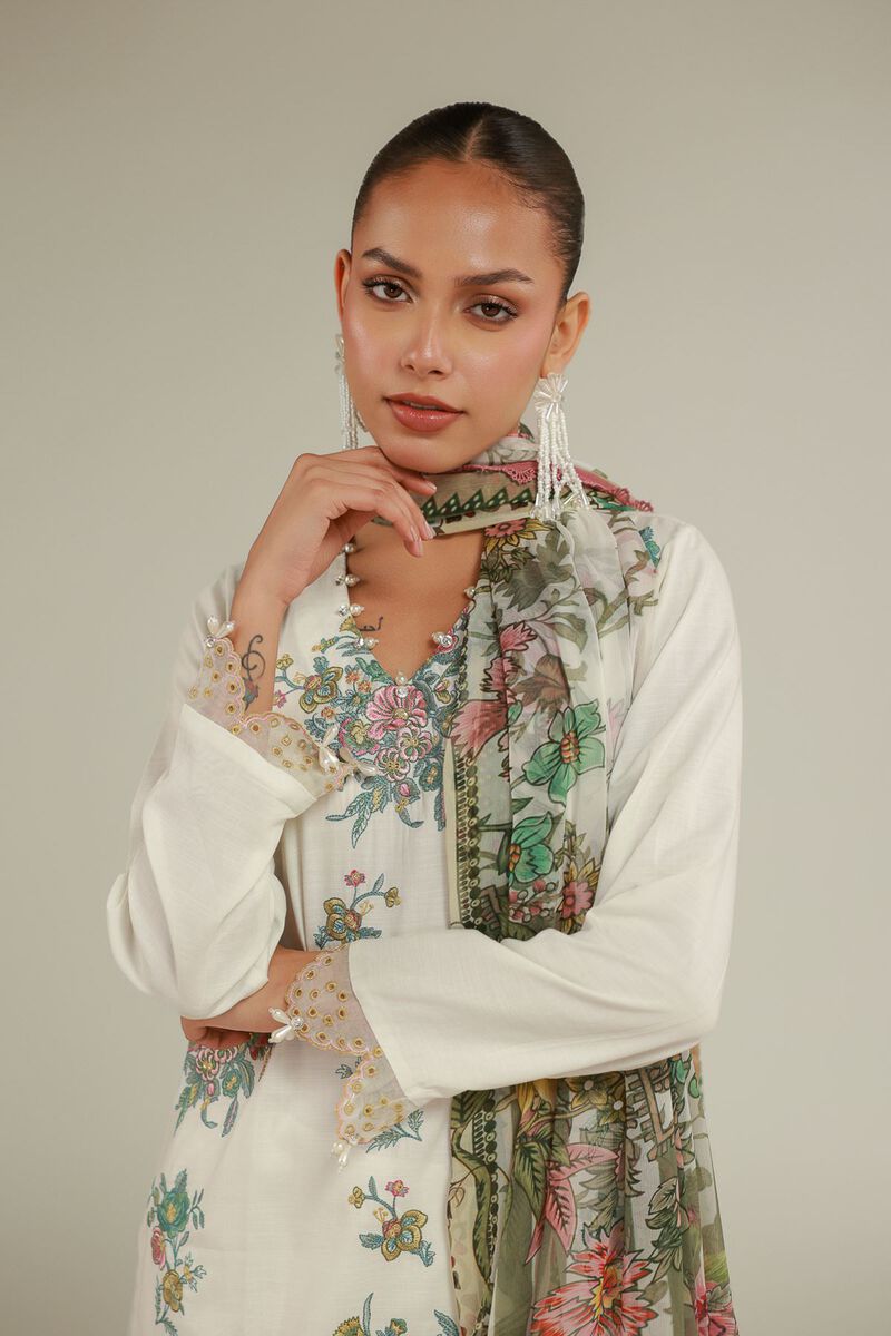 Embroidered | Chiffon | Summer Floral Dupatta | GBP 25.00