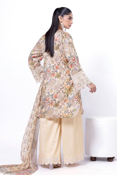 Embroidered | Cotton Satin | Fabrics 3 Piece | GBP 27.50