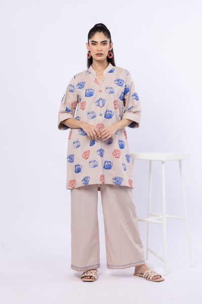 Embroidered | Crosshatch Poplin | Kurta | GBP 25.00