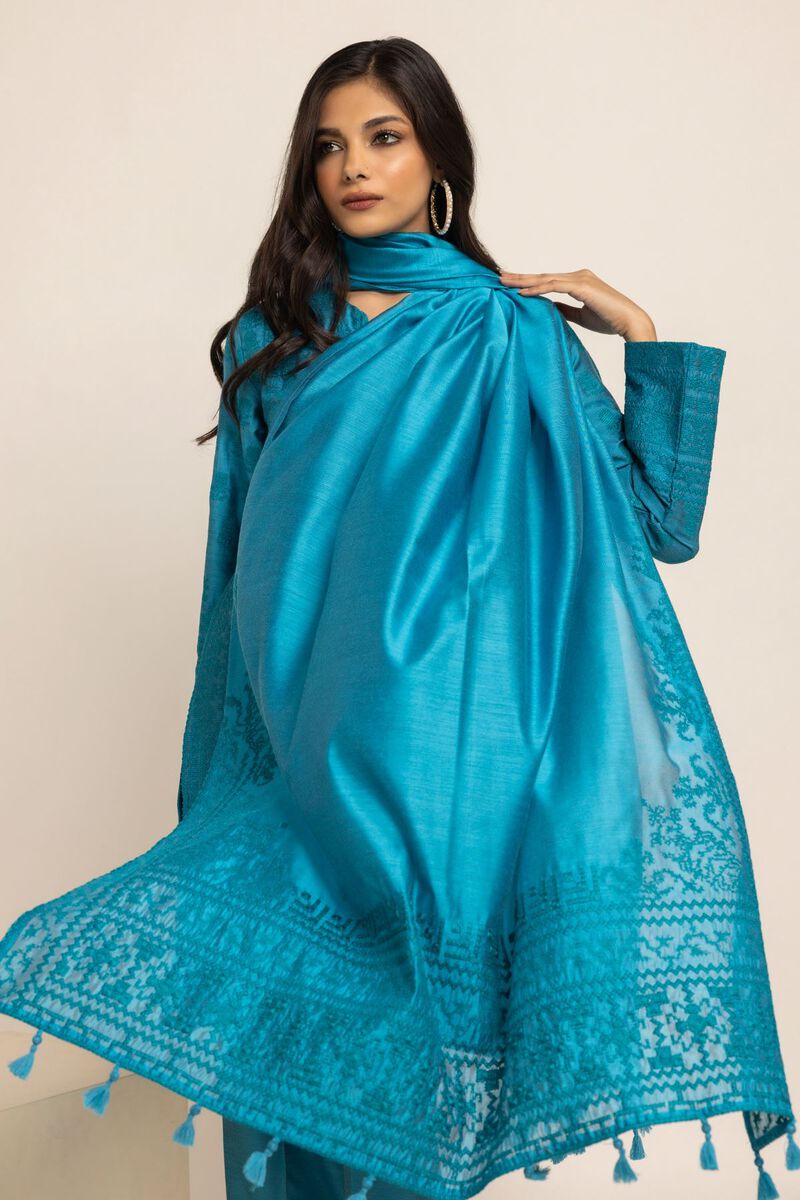 Embroidered | Cotton Net | Dupatta | null