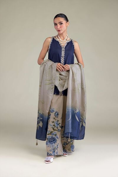 Embroidered | Raw Silk | Pants | GBP 30.00