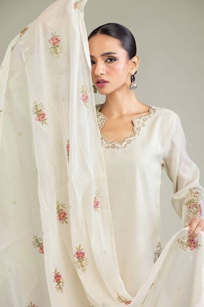 Embroidered | Paper Silk | Dupatta | GBP 30.00