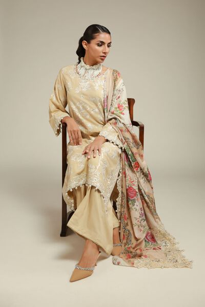 Embroidered | Raw Silk | Kurta | GBP 65.00