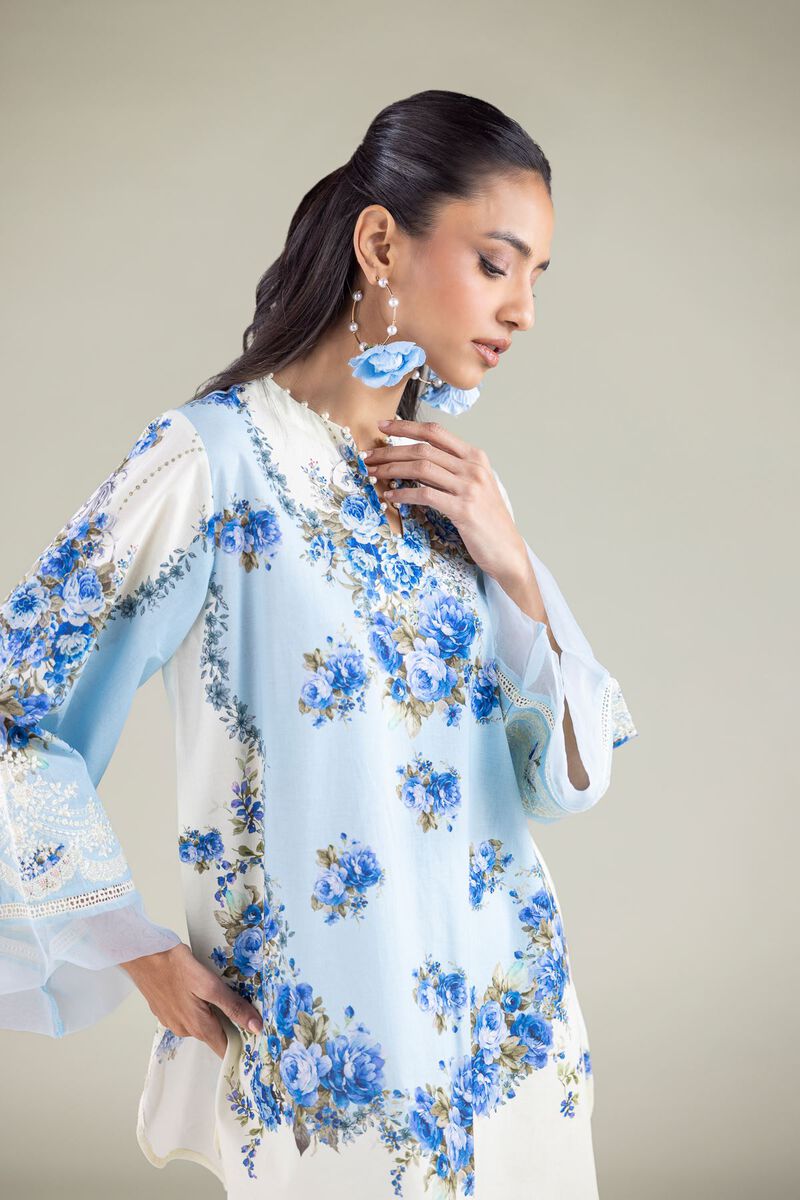 Embroidered | Cambric | Floral Flared Kurta | GBP 30.00
