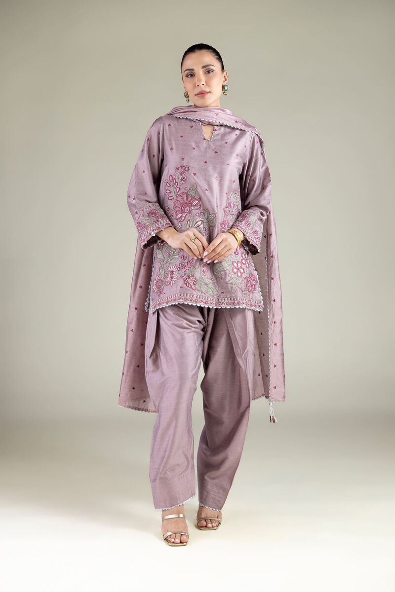 Embroidered | Cotton Net | Floral Draped Dupatta | GBP 25.00