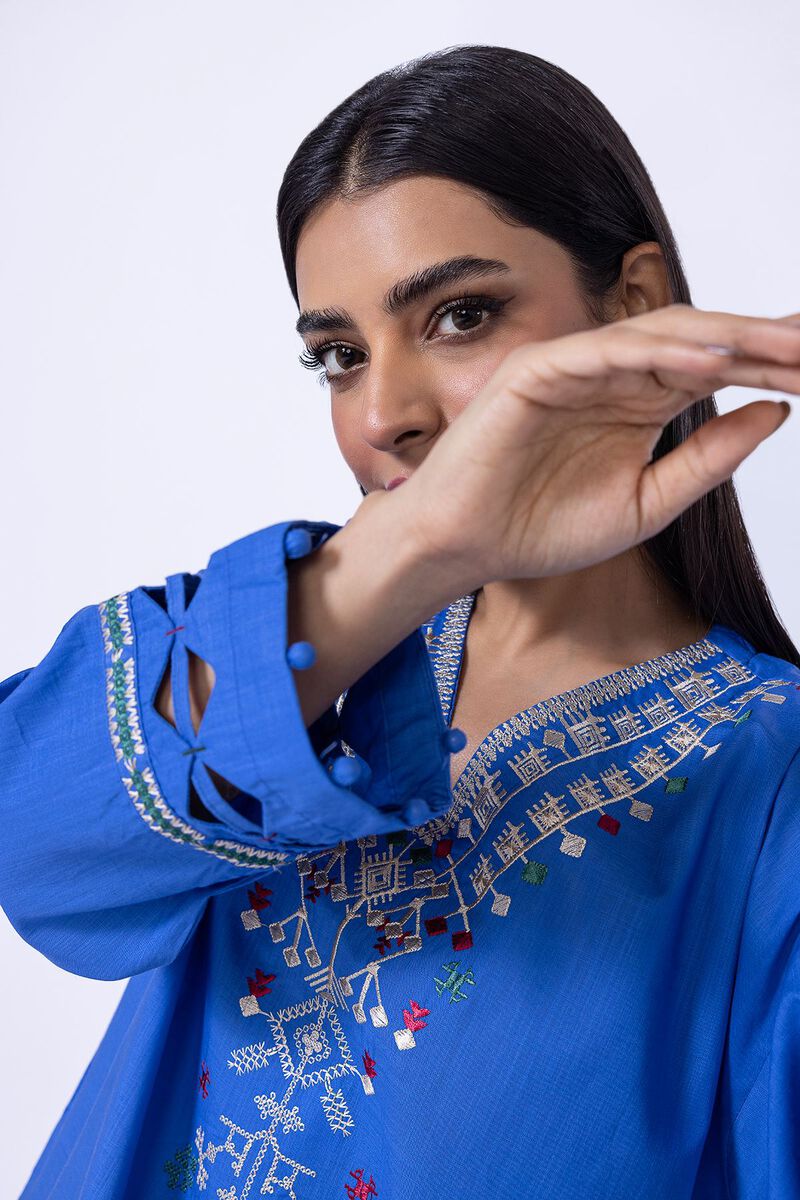 Embroidered | Crosshatch Poplin | Kurta | GBP 7.50