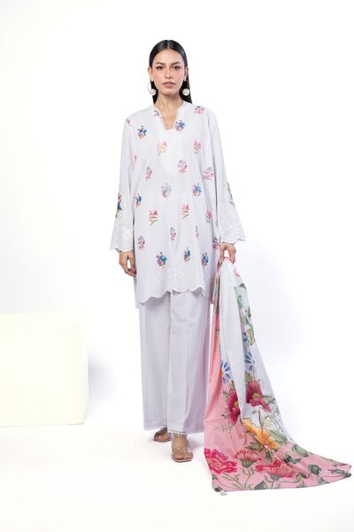 Embroidered | Cotton Dobby | Fabrics 3 Piece | GBP 24.00