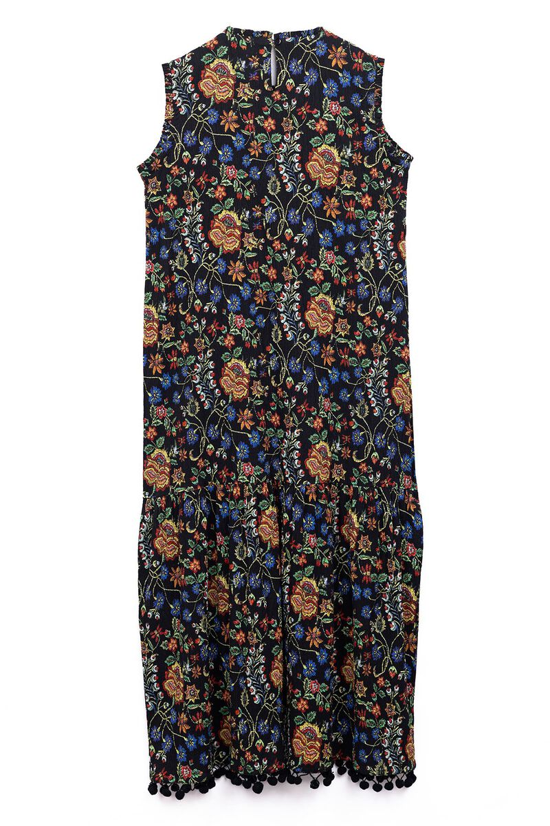 Printed | Ripple Crinkle | Maxi Dress | null