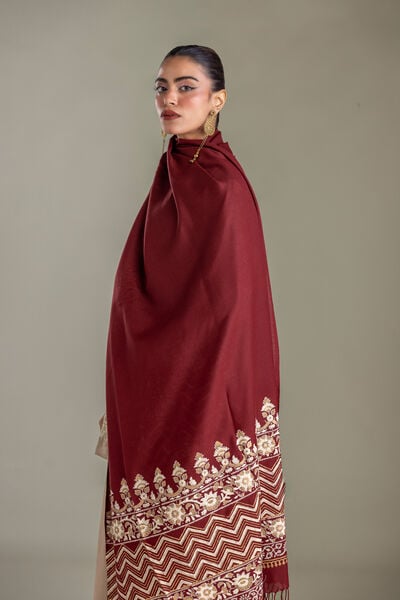 Embroidered | Rashmina Acrylic | Floral Rashmina Shawl | GBP 30.00