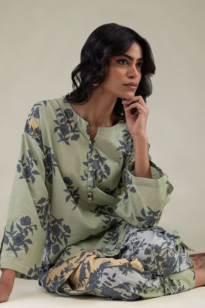 Embroidered | Cambric | Floral Short Kurta | GBP 21.00