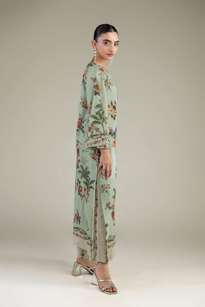 Printed | Cambric | Floral Beige Pants | GBP 25.00