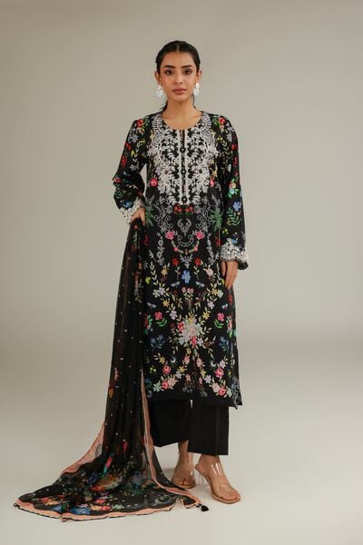 Embroidered | Cambric | Fabrics 3 Piece | GBP 40.00