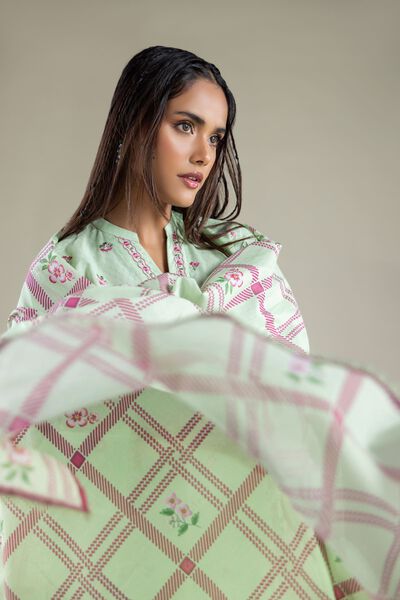 Embroidered | Lawn | Floral Geometric Dupatta | GBP 15.00