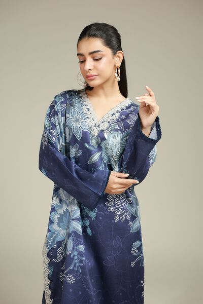 Embroidered | Satin | 2-Piece Tailored Set | GBP 45.00